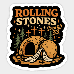 Rolling Stone Faith Christian Men Women Easter Day Sticker